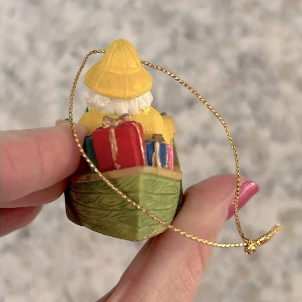 Cape Shore Inc. Ceramic Captain in Row Boat Christmas Ornament